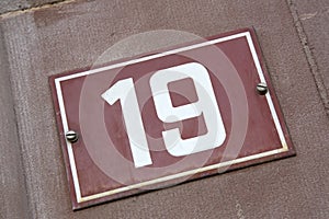 Red Number Nineteen