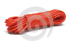 Red nylon rope photo