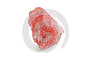 Red obsidian in white background photo