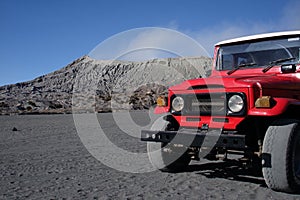 Red offroad car