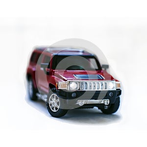 Red offroad (jeep) toy car