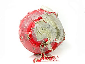 Red old ball isolated