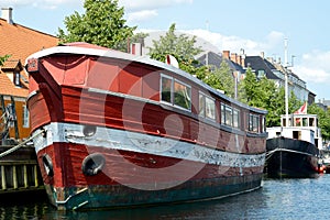 Red old boat
