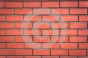 Red old brick wall background