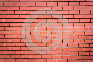 Red old brick wall background
