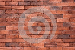 Red old brick wall background