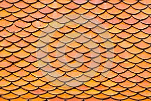 Red old Clay tile roof texture abstract background