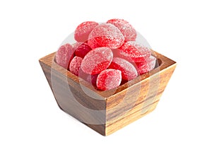 Red Old Fashioned Hard Candies on a White Background