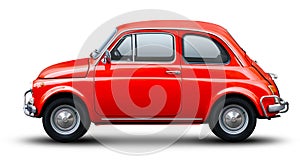 Red old fiat 500. photo