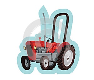 Red old tractor