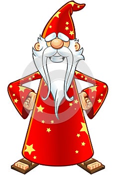 Red Old Wizard Character