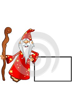 Red Old Wizard Character