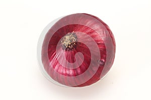 Red onion isolated over white