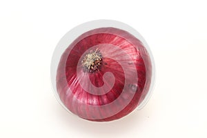 Red onion isolated over white