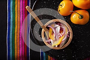 Red Onion with Manzano Chili photo