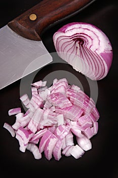 Red onion sliced