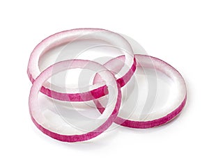 Red onion slices