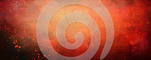 Red and Orange Abstract Textured Background Digital Painting with Grunge and Spots photo