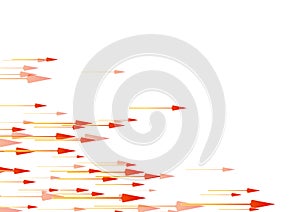 Red orange arrows abstract hi-tech background