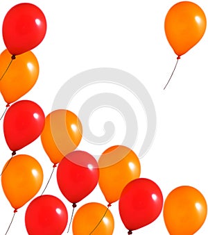 Red and orange balloons