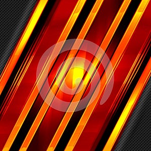 Red orange and black shiny metal background and mesh texture