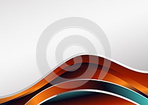Red Orange And Blue Wave Background With Space For Your Text Vector Graphic Beautiful elegant Illustration