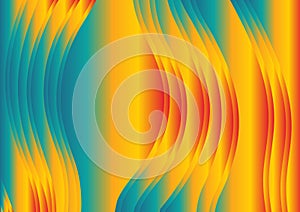 Red Orange and Blue Wave Background Vector Eps