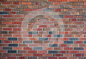 Red and orange brick wall background