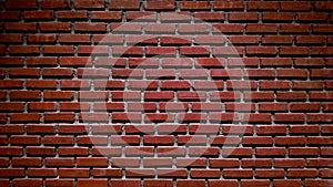 RED orange brick wall concrete background  old vintage  horizontal architecture dark wallpaper texture construction building for