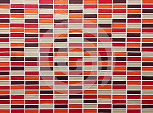 red orange and brown mosaic tile seamless pattern -abstract background for continuous replicate.