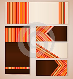 Red and orange card template