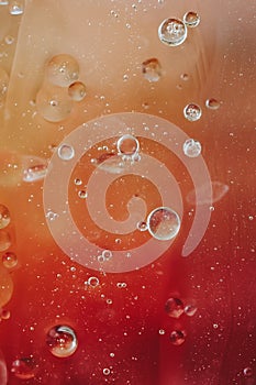 Red orange colorful bubbles - Abstract background