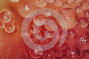 Red orange colorful bubbles - Abstract background