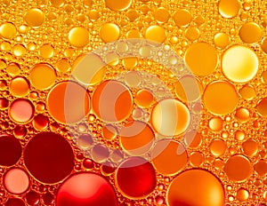 Red and orange dripplets