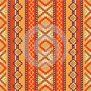 Red and orange ethnic pattern photo