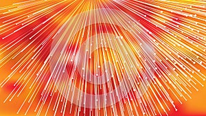 Red and Orange Light Rays Lines Background Vector