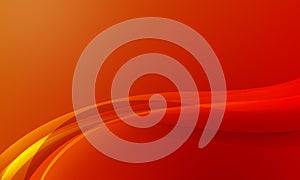 Red orange lines wave curve abstract background