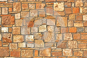 red orange natural stone wall background