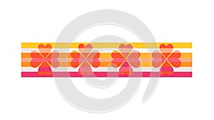 Red and Orange Stripe Pattern Border, vector design Generative AI