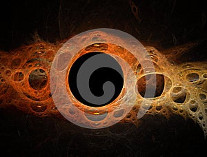 Red orange toxic bubbles