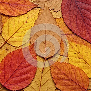 Red Orange Yellow Autumn Leaves Texture Background