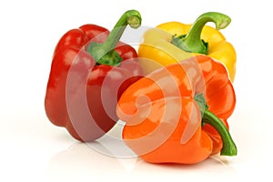 Red, orange and yellow paprika(capsicum)