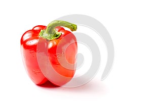 Red organic snack pepper, healthy fresh bellpepper photo