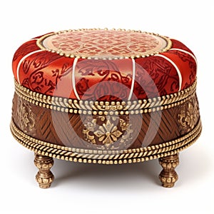 Traditional Red And Gold Ottoman - Realistic Detailed Rendering photo