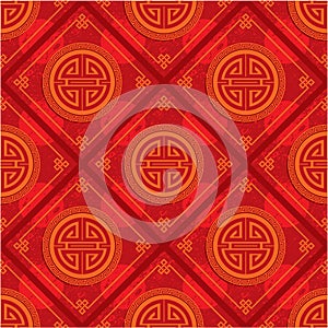 Red Oriental Seamless Tile