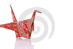 Red Origami Peace Crane