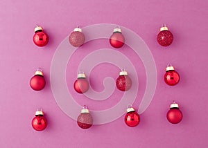 Red Ornament Christmas Balls