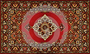 Decorato tradizionale tappeto struttura 