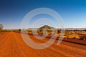 Red outback road in australia