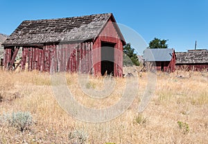 Red outbuildings